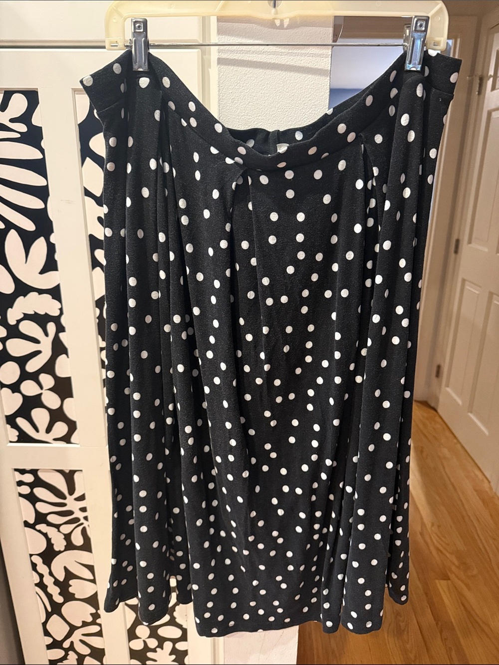 ASOS plus size Black and White Polka Dot Skirt